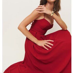 Reformation Jaelyn Dress Red - Size 2
